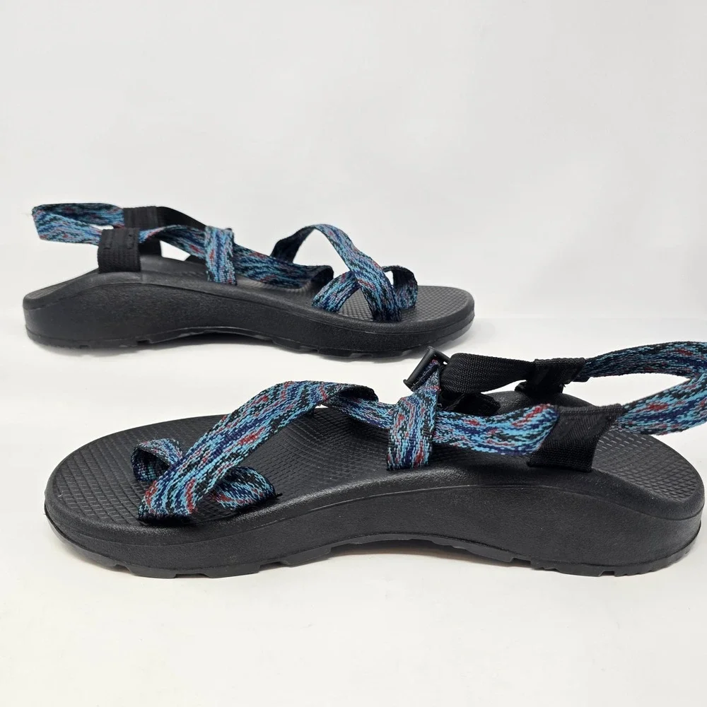 Chaco Z Cloud 2 Mens 12 Sandals Blue Multi Color Strappy Toe Loop JCH108679